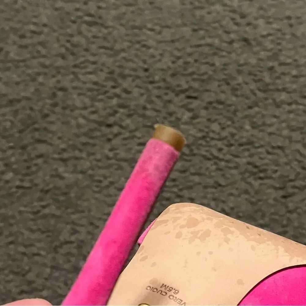 Veronica Beard Gator Suede Peep Toe Pump Heels In Pink - Picture 8 of 11